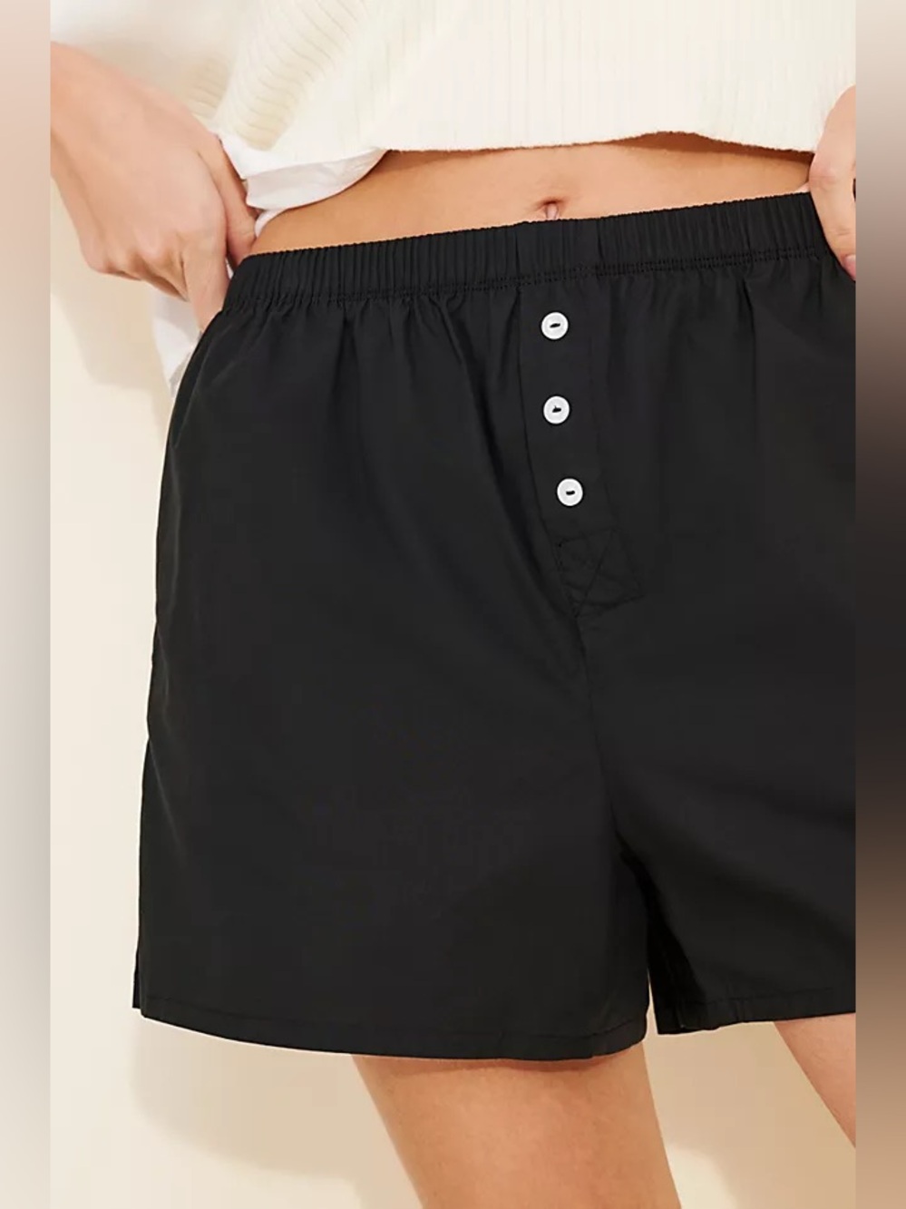 Donni Black The Pop Boxer Shorts Size Large